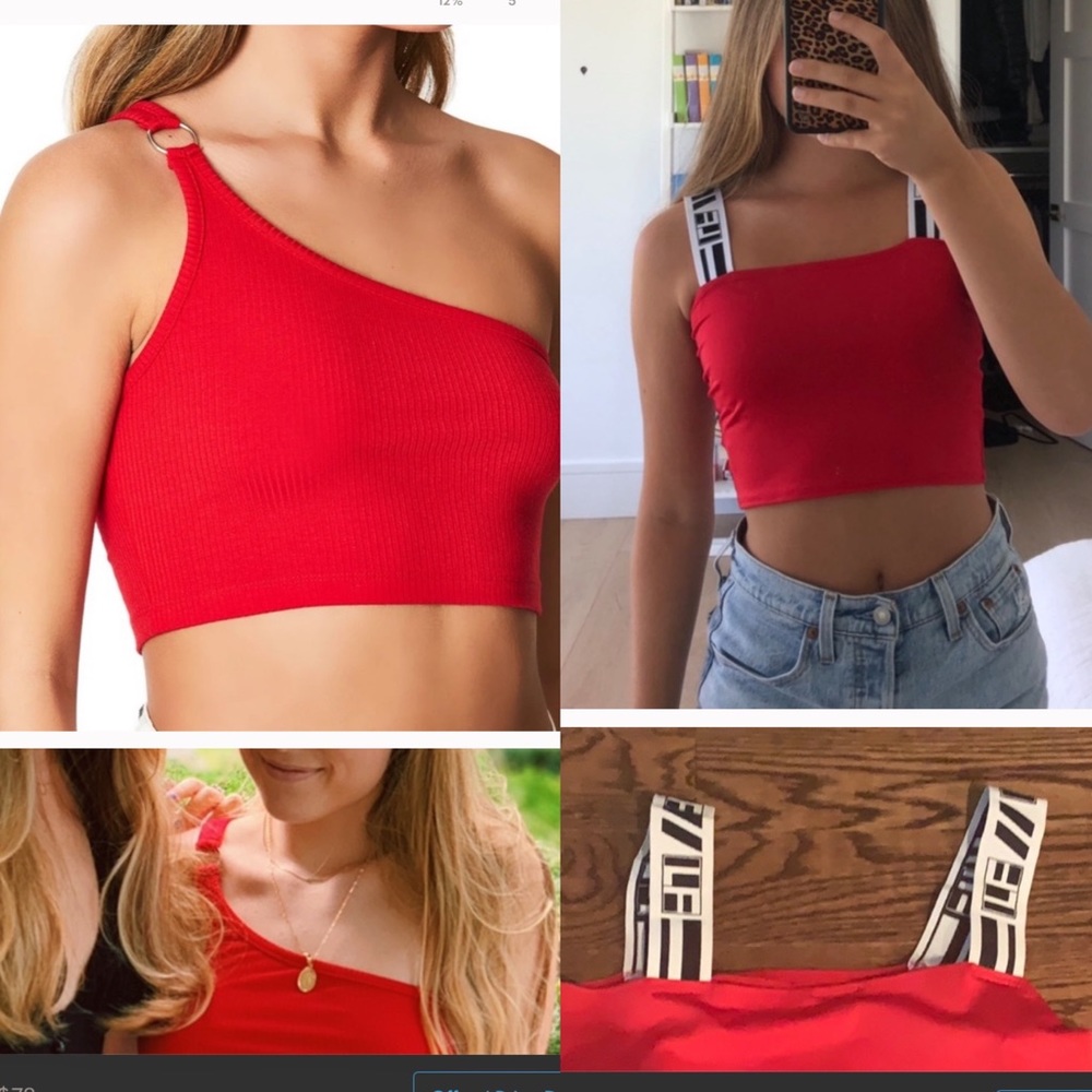 LF red crop top bundle